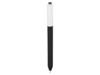 Ручка пластиковая шариковая Pigra  P03 софт-тач (черный/белый)  (Изображение 2)