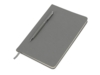 Блокнот А5 Magnet soft-touch с магнитным держателем для ручки (серый) A5 (Изображение 2)