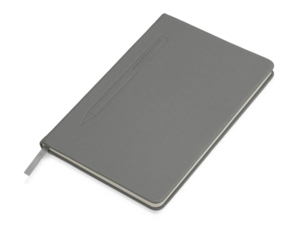 Блокнот А5 Magnet soft-touch с магнитным держателем для ручки (серый) A5