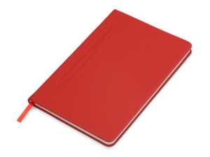 Блокнот А5 Magnet soft-touch с магнитным держателем для ручки (красный) A5