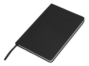 Блокнот А5 Magnet soft-touch с магнитным держателем для ручки (черный) A5