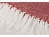Плед акриловый с белой бахромой Tassel (красный)  (Изображение 2)