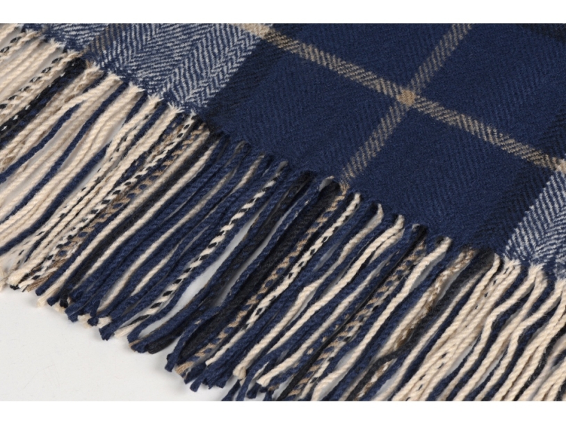 Плед акриловый Tartan (синий)  (Изображение 2)