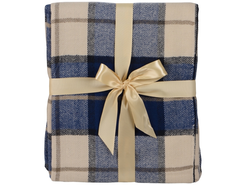 Плед акриловый Tartan (синий)  (Изображение 3)