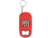 Брелок-открывалка с отвертками и фонариком Uni софт-тач (красный)  (Изображение 4)