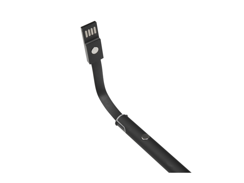 Ручка шариковая с кабелем USB, черный (Изображение 4)