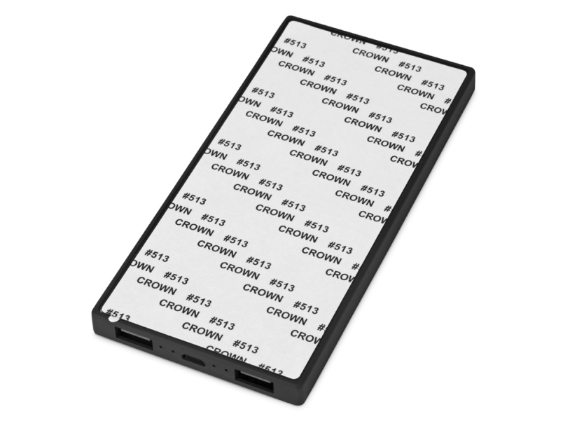 Портативное зарядное устройство Render с полноцветной, 5000 mAh, черный (Изображение 2)