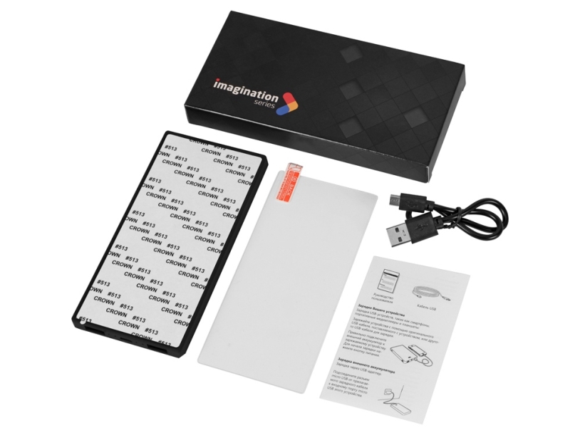 Портативное зарядное устройство Render с полноцветной, 5000 mAh, черный (Изображение 3)