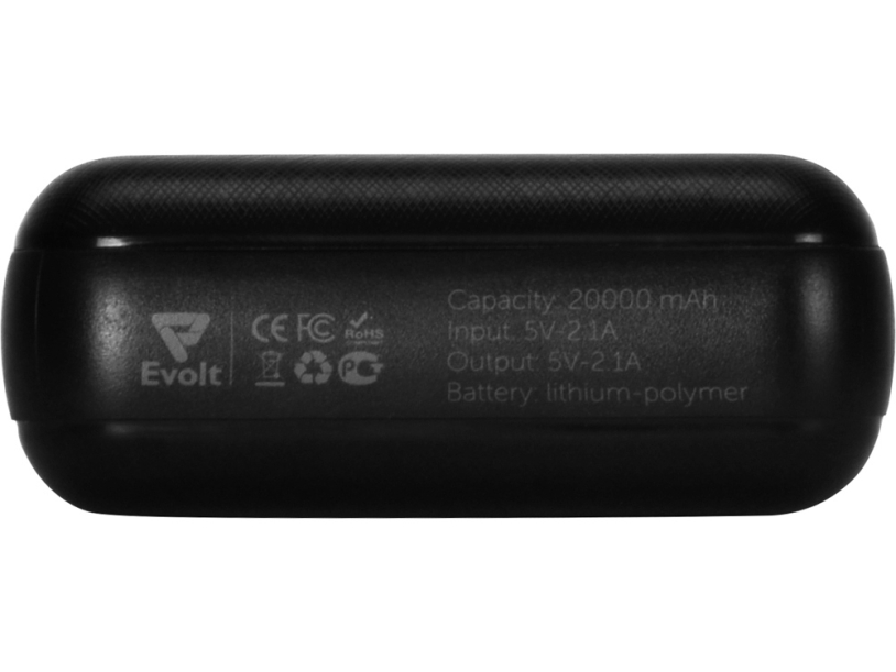 Портативное зарядное устройство Elec, 20000 mAh, черный (Изображение 7)