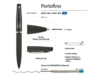 Ручка металлическая шариковая Portofino (черный)  (Изображение 3)