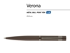 Ручка металлическая шариковая Verona (коричневый)  (Изображение 2)