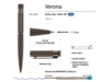 Ручка металлическая шариковая Verona (коричневый)  (Изображение 3)
