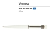 Ручка металлическая шариковая Verona (белый)  (Изображение 2)