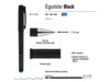 Ручка пластиковая гелевая Egoiste Black (черный) синие чернила (Изображение 3)