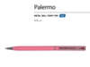 Ручка металлическая шариковая Palermo, софт-тач (розовый/серебристый)  (Изображение 2)