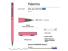 Ручка металлическая шариковая Palermo, софт-тач (розовый/серебристый)  (Изображение 3)