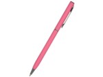 Ручка металлическая шариковая Palermo, софт-тач (розовый/серебристый) 