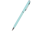 Ручка металлическая шариковая Palermo, софт-тач (голубой/серебристый) 