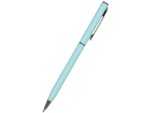 Ручка металлическая шариковая Palermo, софт-тач (голубой/серебристый) 