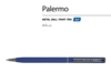 Ручка металлическая шариковая Palermo, софт-тач (синий/серебристый)  (Изображение 2)