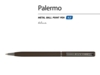 Ручка металлическая шариковая Palermo, софт-тач (коричневый/серебристый)  (Изображение 2)