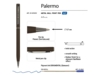 Ручка металлическая шариковая Palermo, софт-тач (коричневый/серебристый)  (Изображение 3)