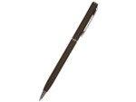 Ручка металлическая шариковая Palermo, софт-тач (коричневый/серебристый) 