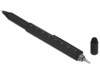 Ручка-стилус металлическая шариковая Tool с уровнем и отверткой (черный)  (Изображение 3)