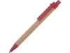 Ручка картонная шариковая Эко 3.0 (красный/светло-коричневый)  (Изображение 1)