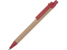 Ручка картонная шариковая Эко 3.0 (красный/светло-коричневый) 