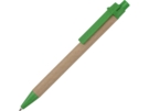 Ручка картонная шариковая Эко 3.0 (зеленый/светло-коричневый) 