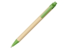 Ручка шариковая Berk (зеленый/натуральный) 