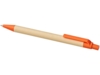 Ручка шариковая Berk (оранжевый/натуральный)  (Изображение 3)