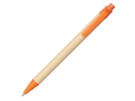Ручка шариковая Berk (оранжевый/натуральный) 