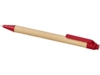 Ручка шариковая Berk (красный/натуральный)  (Изображение 3)
