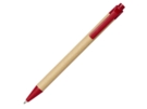 Ручка шариковая Berk (красный/натуральный) 
