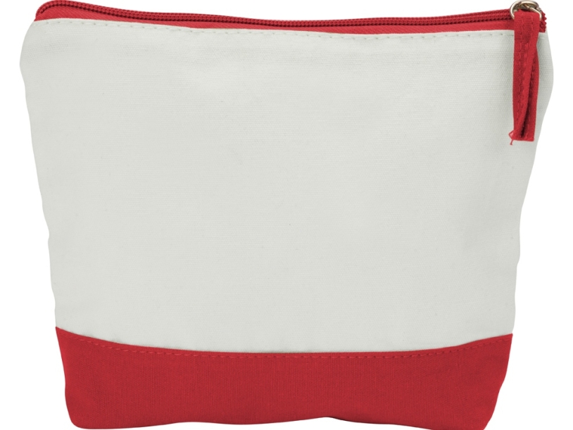 Косметичка хлопковая Cotton (красный/белый)  (Изображение 2)