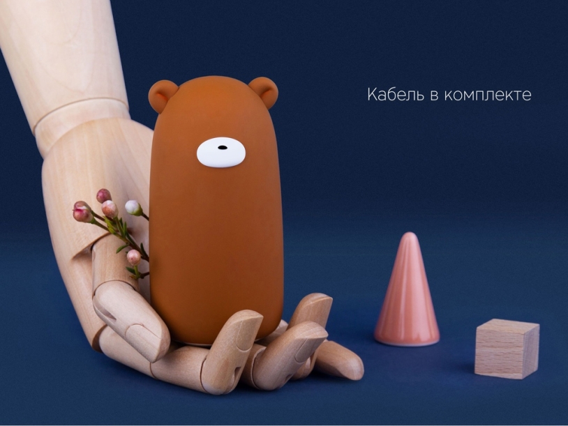 Внешний аккумулятор NEO Teddy, 10000mAh (коричневый)  (Изображение 5)