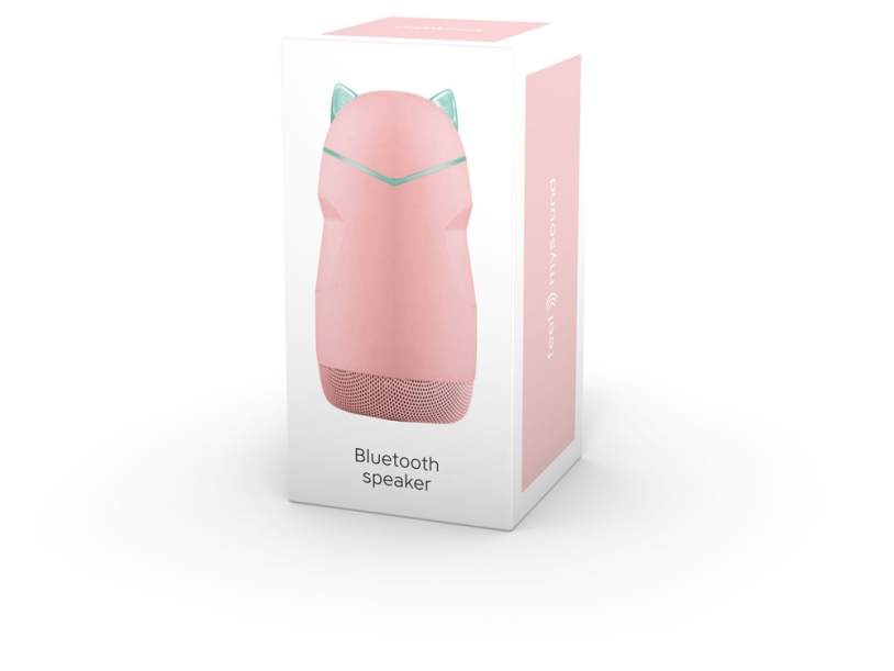 Портативная колонка TWS Mysound Kitty 3C (розовый)  (Изображение 4)