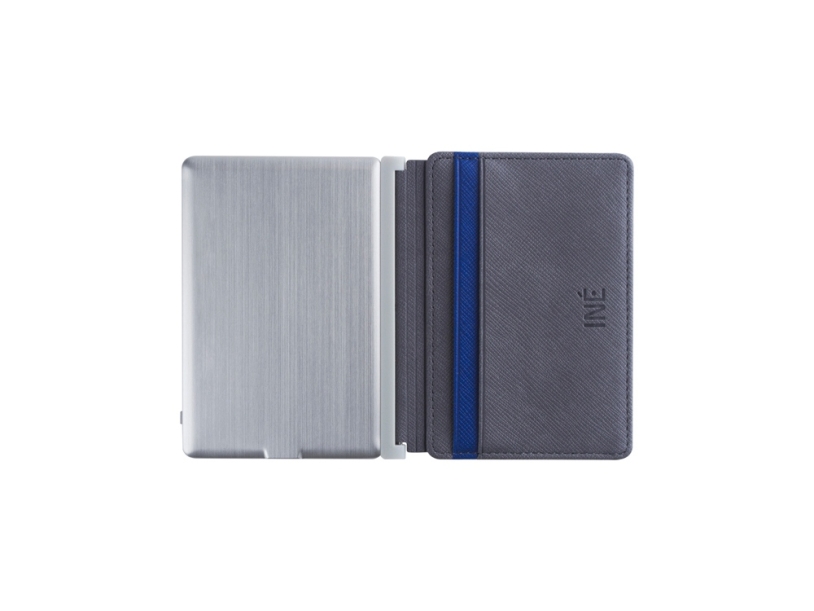 Портмоне с зарядным устройством INE, 3000 mAh (серый)  (Изображение 1)