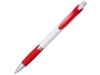 Ручка пластиковая шариковая Turbo (красный/белый) синие чернила (Изображение 1)