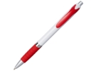 Ручка пластиковая шариковая Turbo (красный/белый) синие чернила