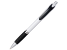 Ручка пластиковая шариковая Turbo (черный/белый) синие чернила