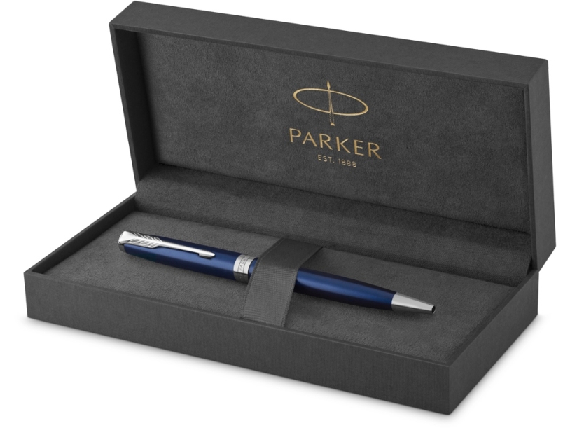 Ручка шариковая Parker Sonnet Core Subtle Blue CT (синий/серебристый)  (Изображение 4)