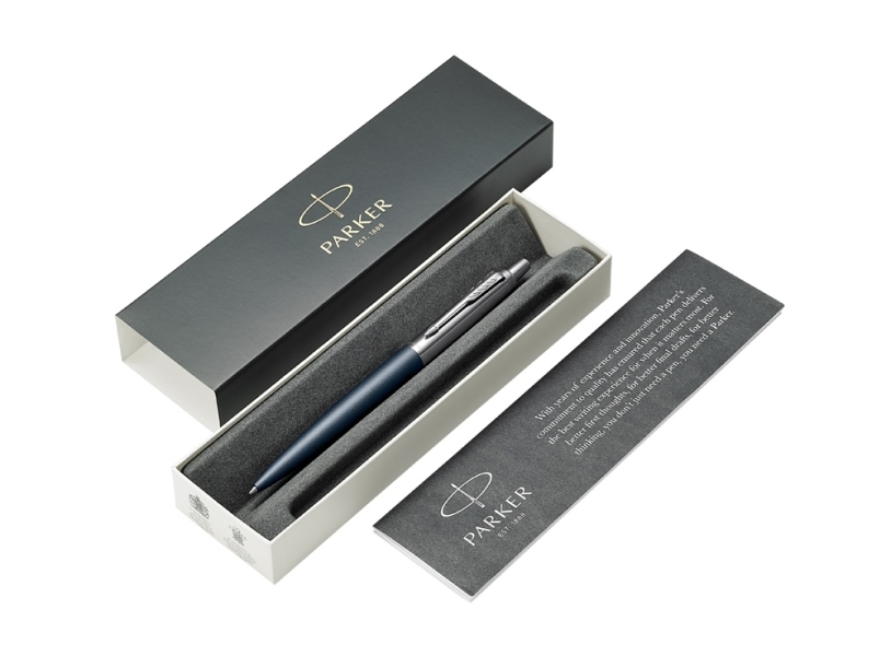 Ручка шариковая Parker Jotter XL Matte Blue CT (синий/серебристый)  (Изображение 3)