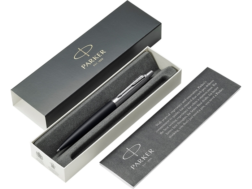 Ручка шариковая Parker Jotter XL Matte Black CT (черный/серебристый)  (Изображение 3)