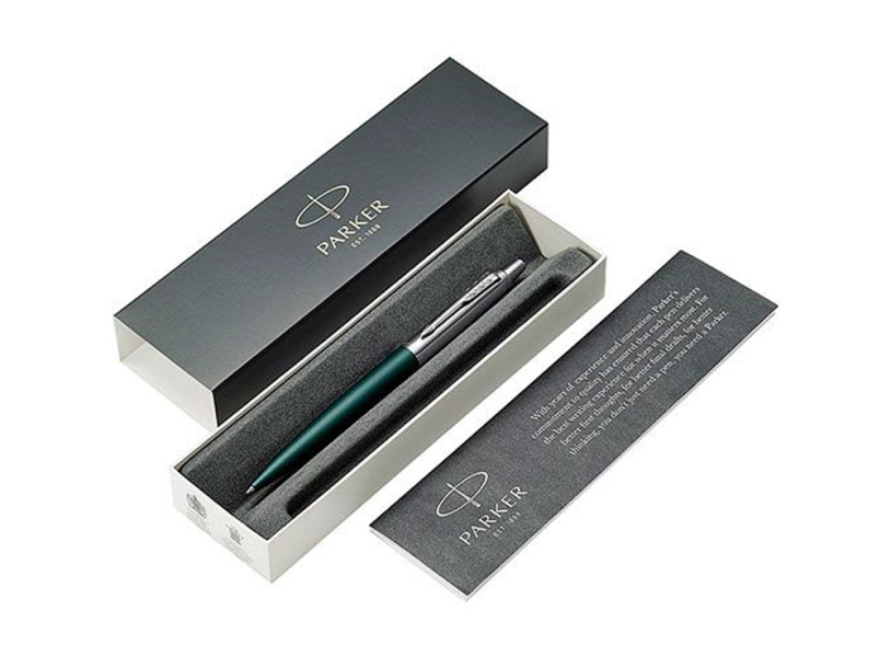 Ручка шариковая Parker Jotter XL Matte Green CT (зеленый/серебристый)  (Изображение 2)