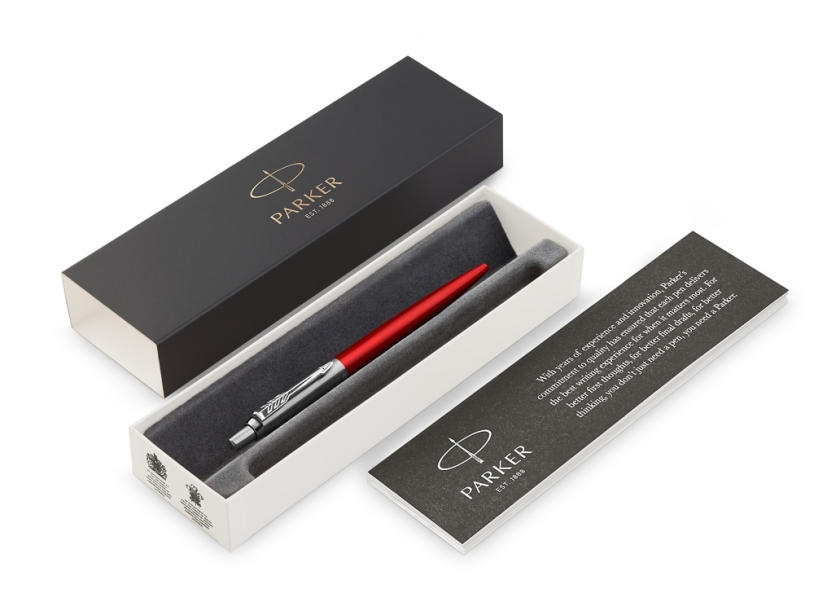 Ручка шариковая Parker Jotter Originals Red (красный/серебристый)  (Изображение 2)