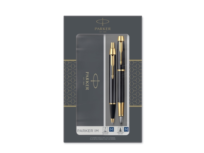 Набор Parker IM Core Black GT: ручка шариковая, ручка перьевая (Изображение 1)