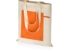 Складная хлопковая сумка для шопинга Gross с карманом, 180 г/м2 (оранжевый/натуральный)  (Изображение 2)
